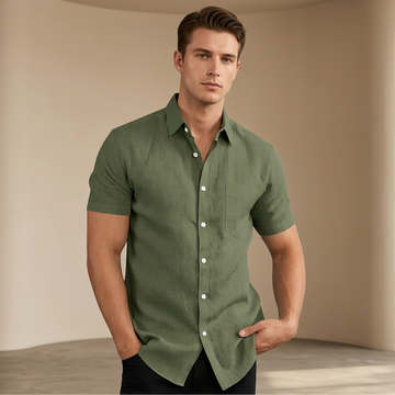Cassius - Camisa Formal de Manga Corta