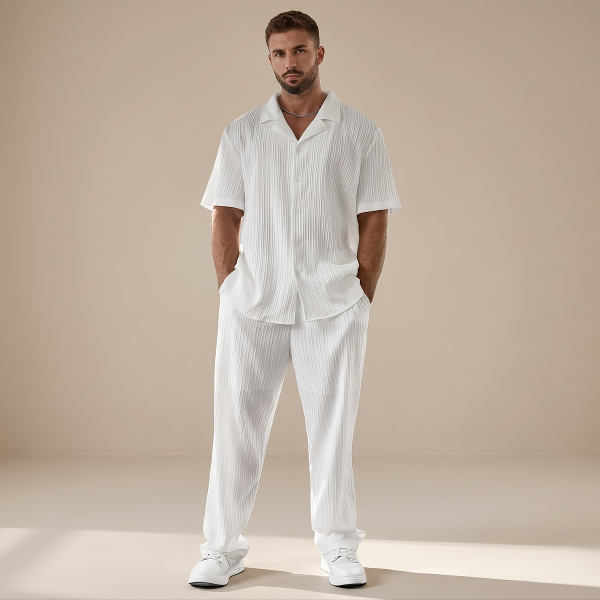 Scott - Conjunto Relajado a Rayas