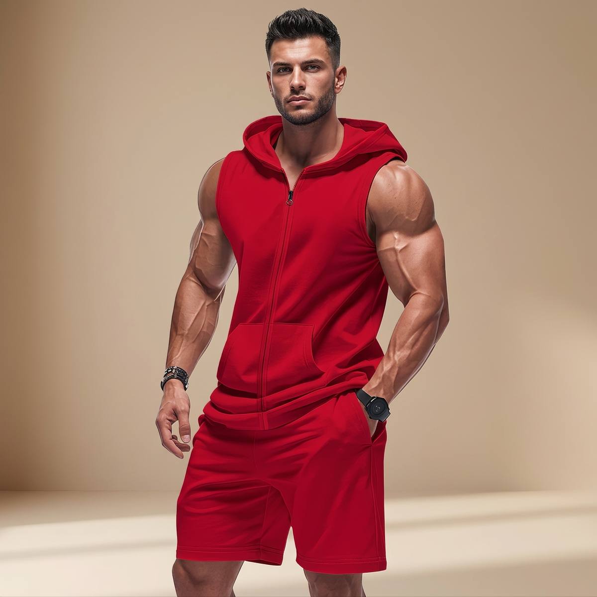 Duncan - Conjunto sin Mangas con Capucha