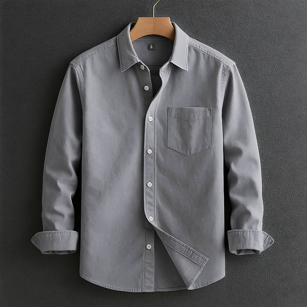 Barton - Camisa Formal de Manga Larga