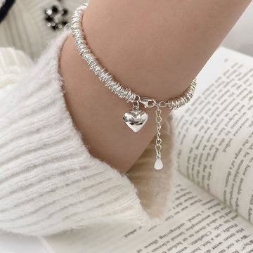 Marie – Pulsera elegante de metal con corazón