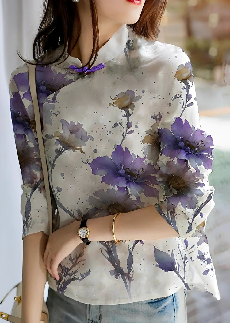 Margaret - Blusa con estilo floral para mujeres