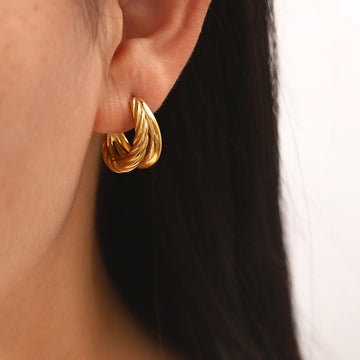 Ayesh – pendientes dorados elegantes