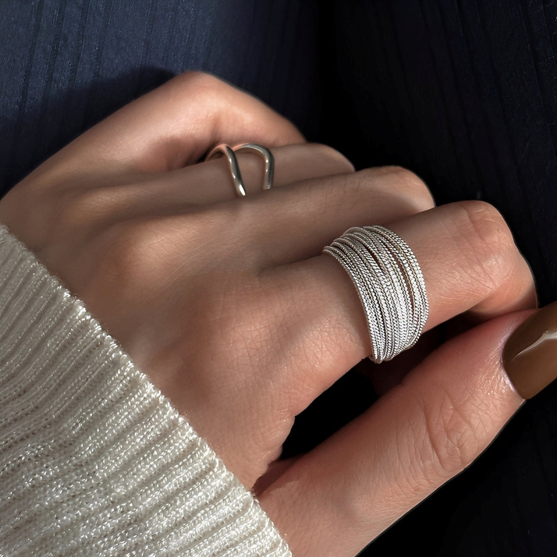 Miley – Anillo de plata entrelazado