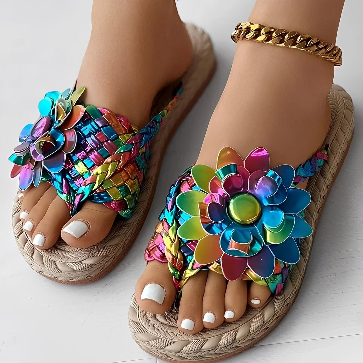 Saira - Chanclas Tejidas Casuales