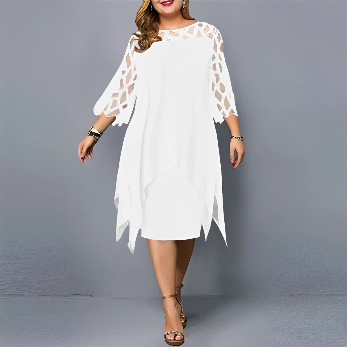 Eleanor - Vestido Midi de Chifón Elegante
