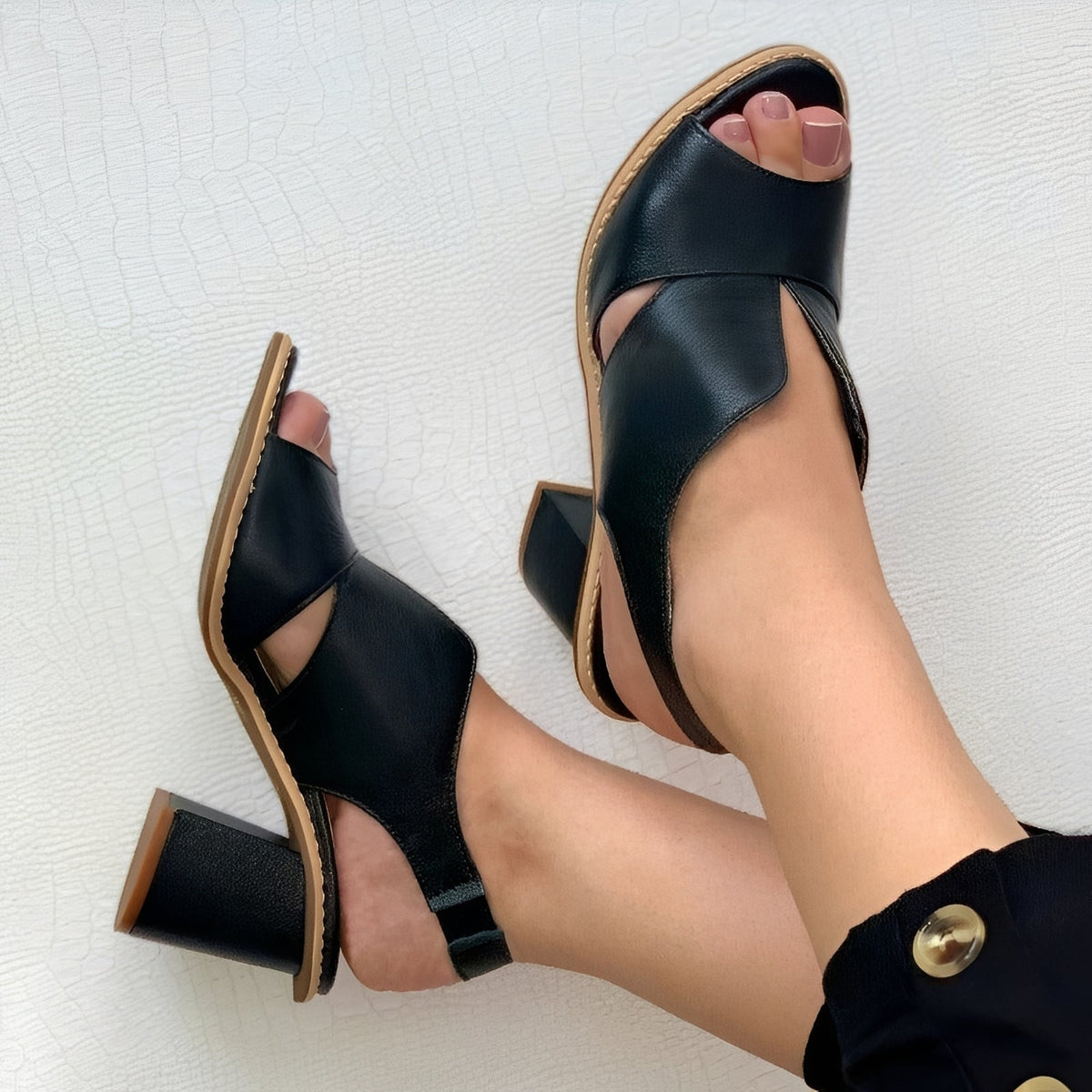 Anita - Sandalias Elegantes con Punta Abierta