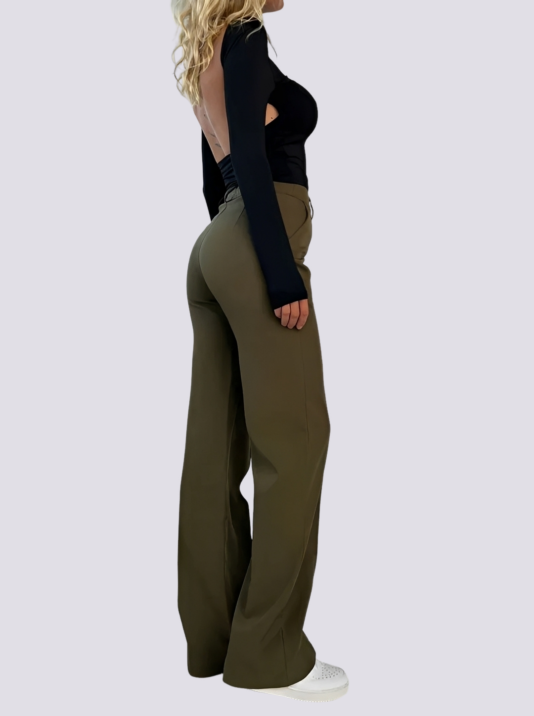 Amelie - Pantalones Formales de Cintura Alta y Pierna Recta