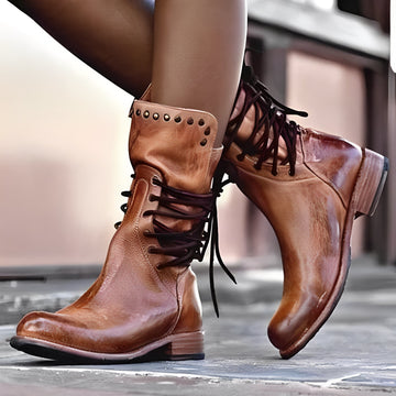 Lenora - Botas Clásicas de Tacón Bajo para Mujer