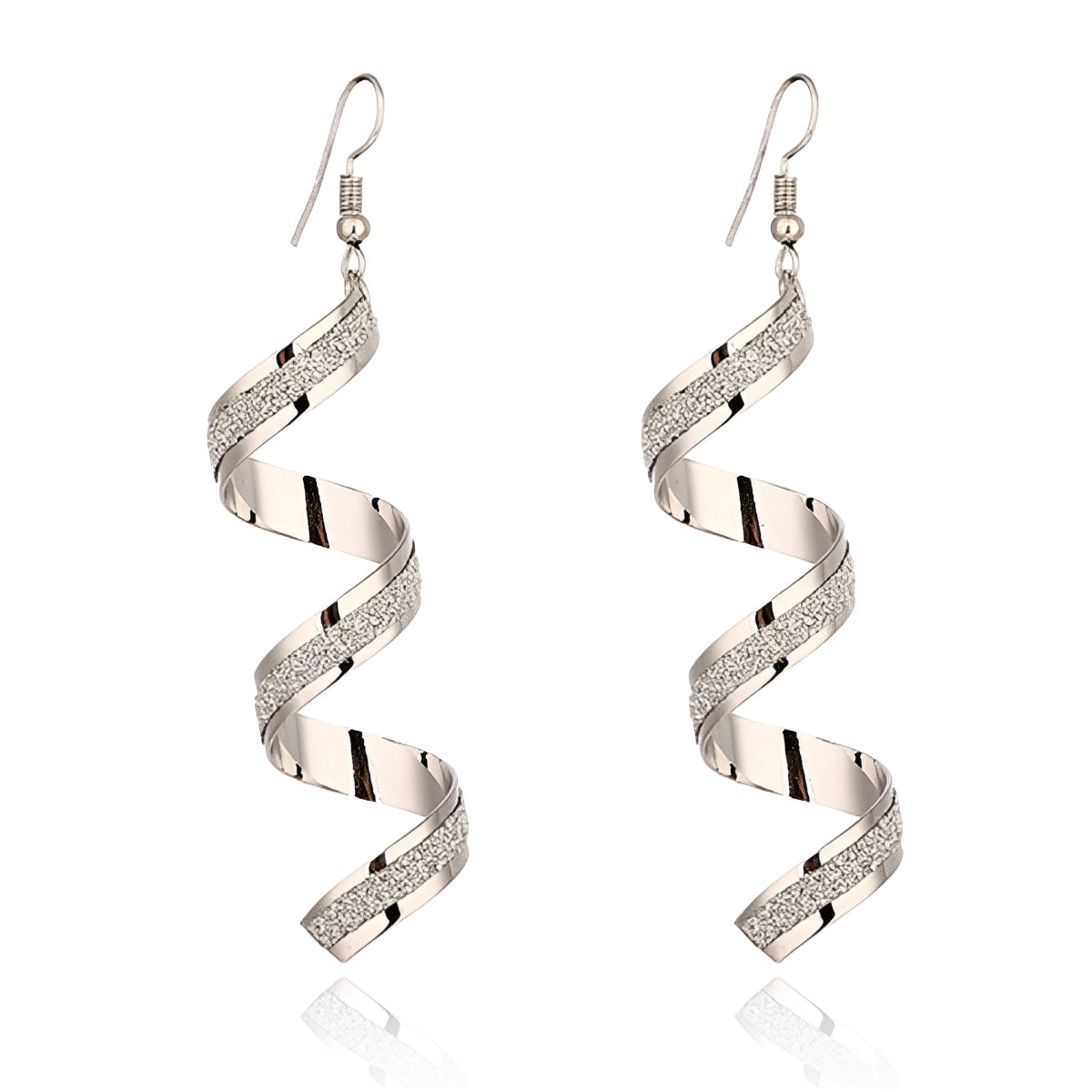 Jia – Pendientes espirales de plata deslumbrantes