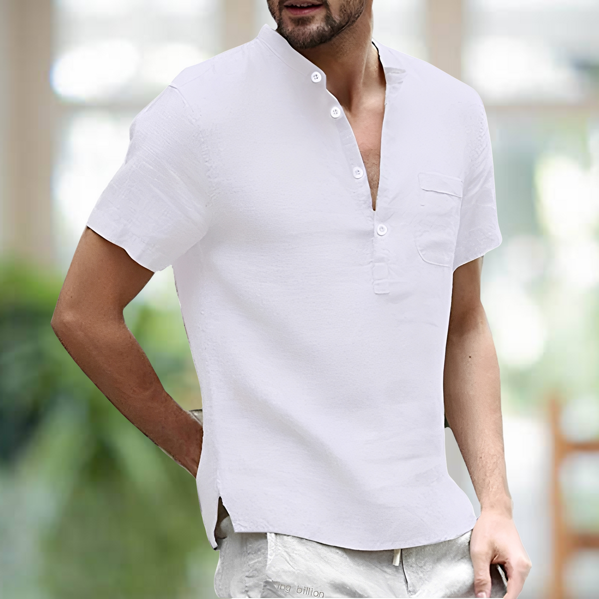 Korbin - Camiseta confortable con cuello en V