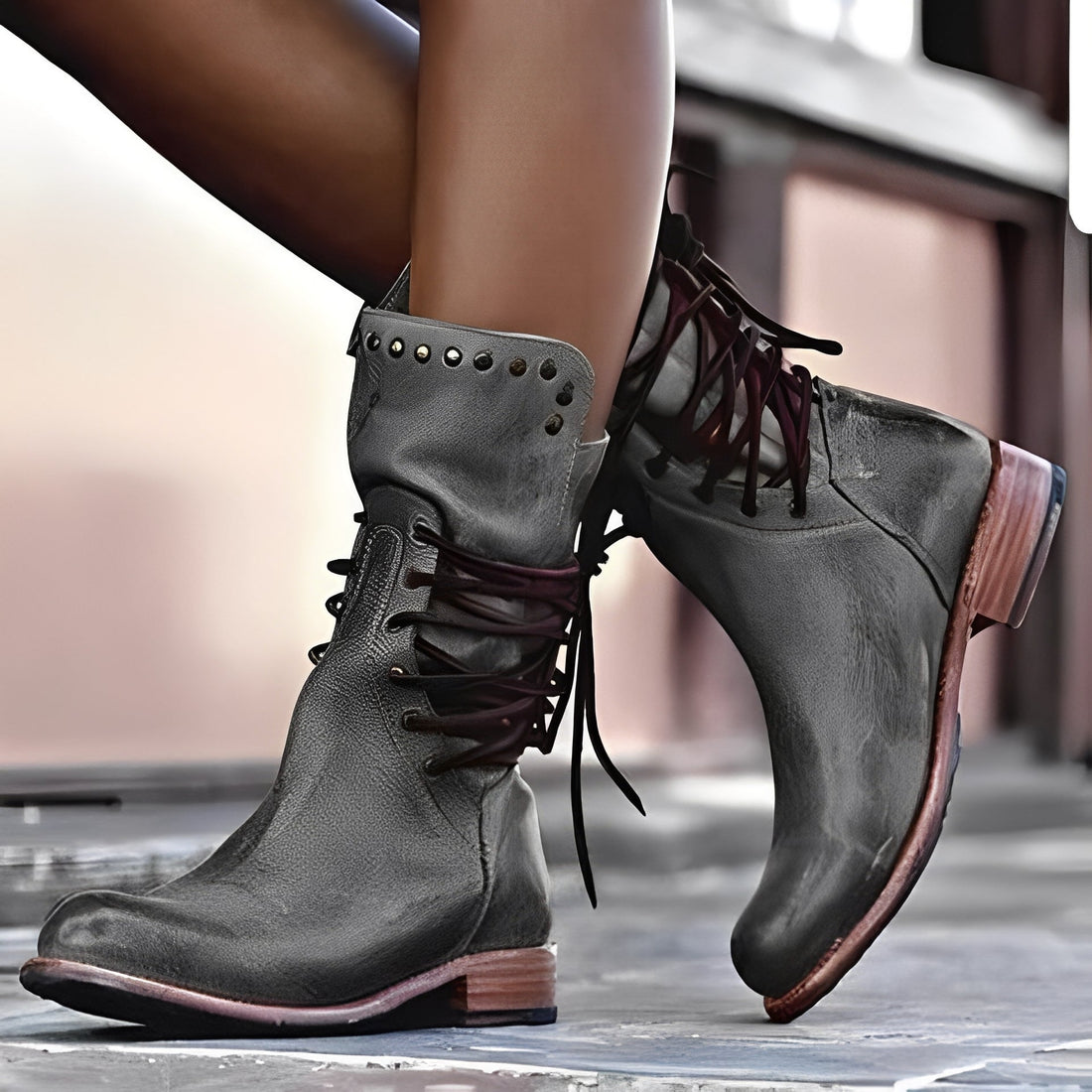 Lenora - Botas Clásicas de Tacón Bajo para Mujer