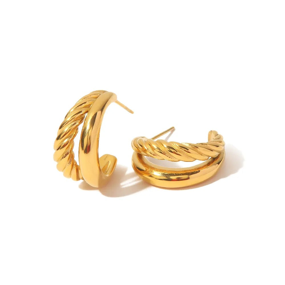 Ayesh – pendientes dorados elegantes