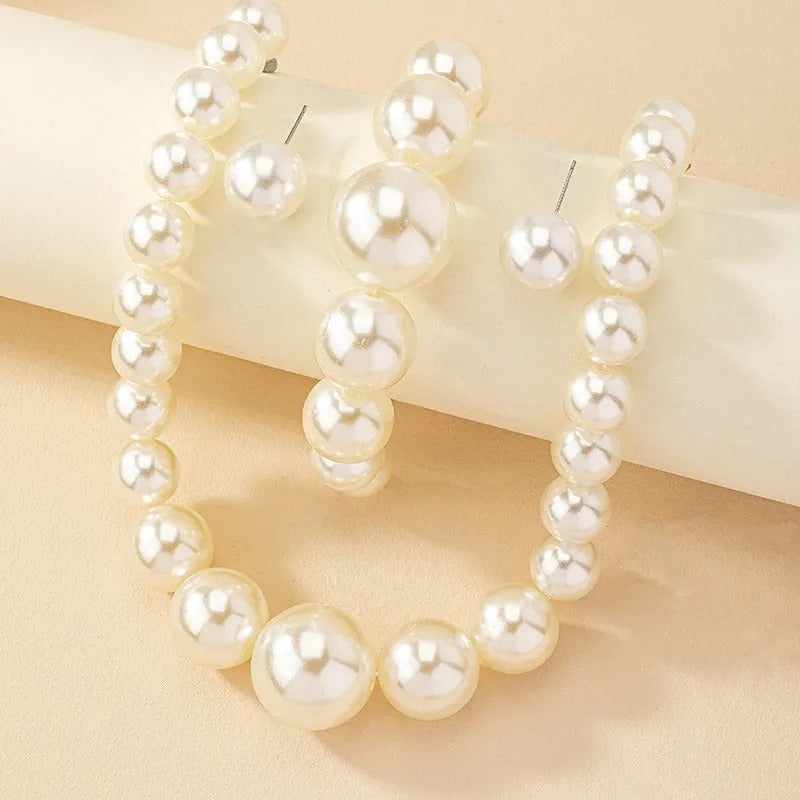 Carla – Juego vintage de pendientes, pulsera y collar