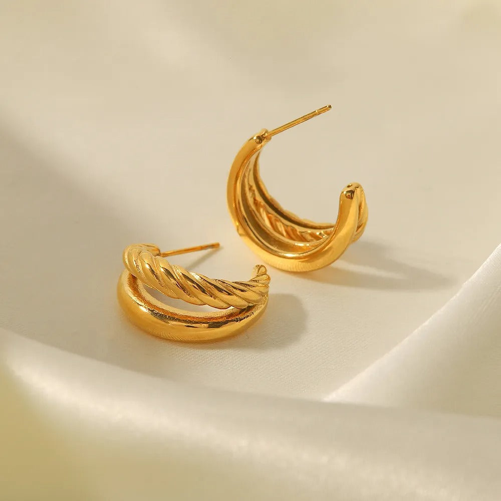 Ayesh – pendientes dorados elegantes
