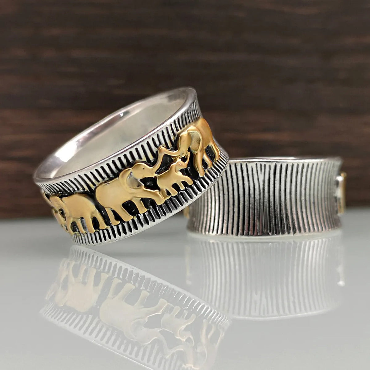 Eli – Anillo vintage dorado de elefante