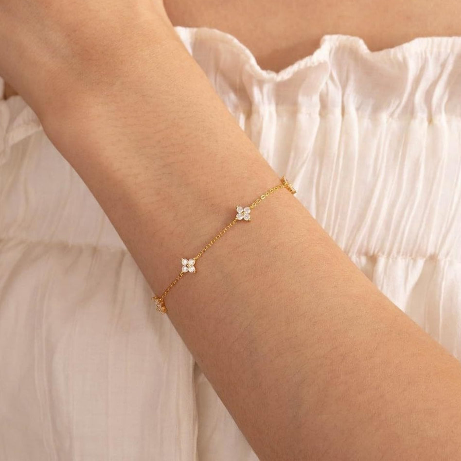 Soline – Pulsera Cadena de Cristal Claro