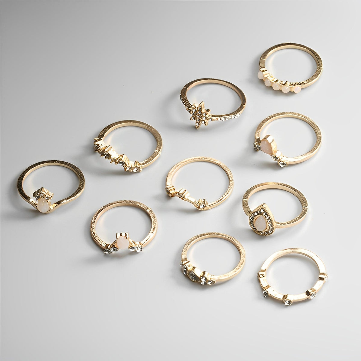 Noémie – Conjunto premium de 8 a 12 anillos únicos