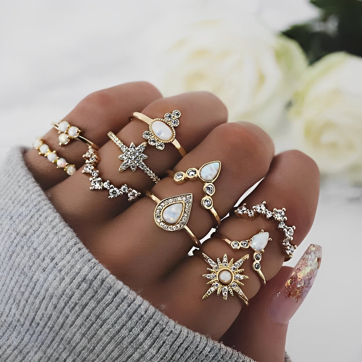 Luna – Paquete premium de 8 a 12 anillos únicos