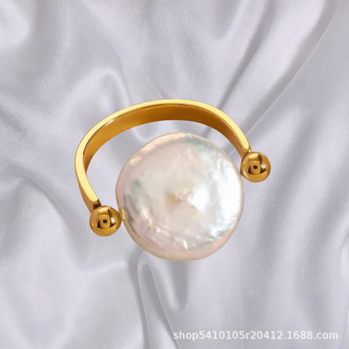 Sabby – Anillo reversible con perla barroca