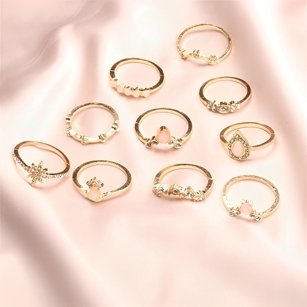 Noémie – Conjunto premium de 8 a 12 anillos únicos