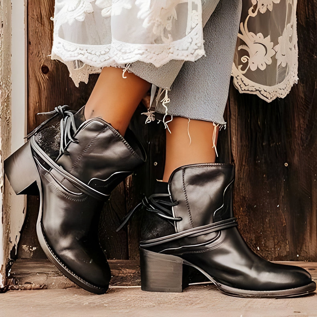 Jesse - Elegantes botas de tacón alto para damas