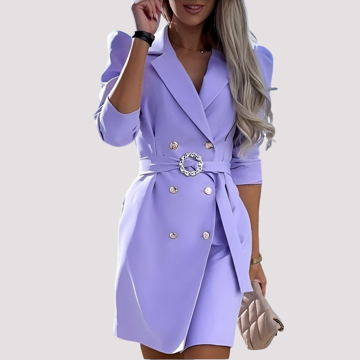Maisie - Vestido Formal de Blazer con Cinturón
