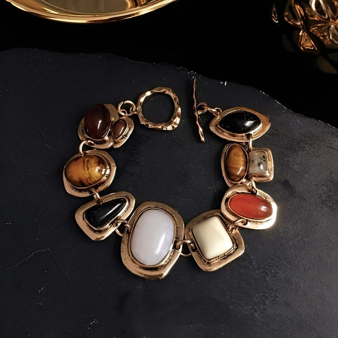 Nancy – Pulsera boho con gemas geométricas