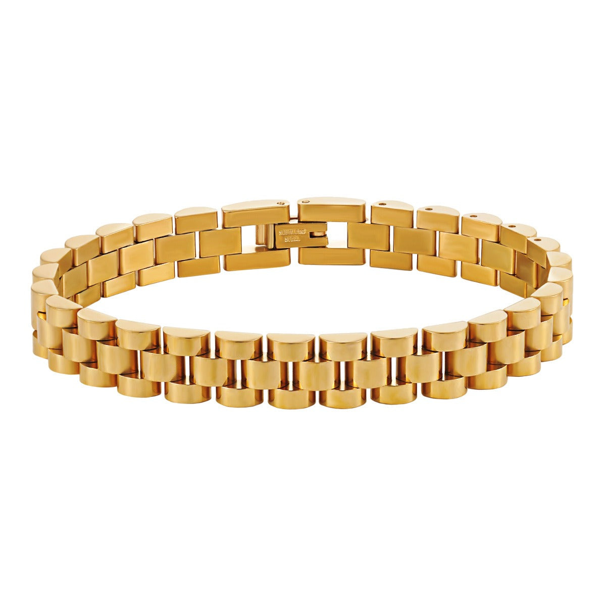 Bianca – Pulsera de cadena cubana tipo reloj