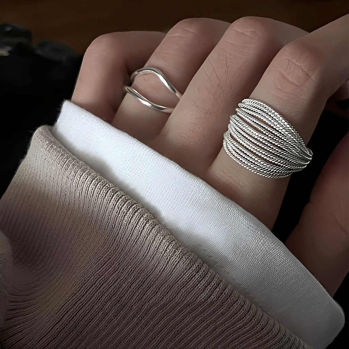 Miley – Anillo de plata entrelazado