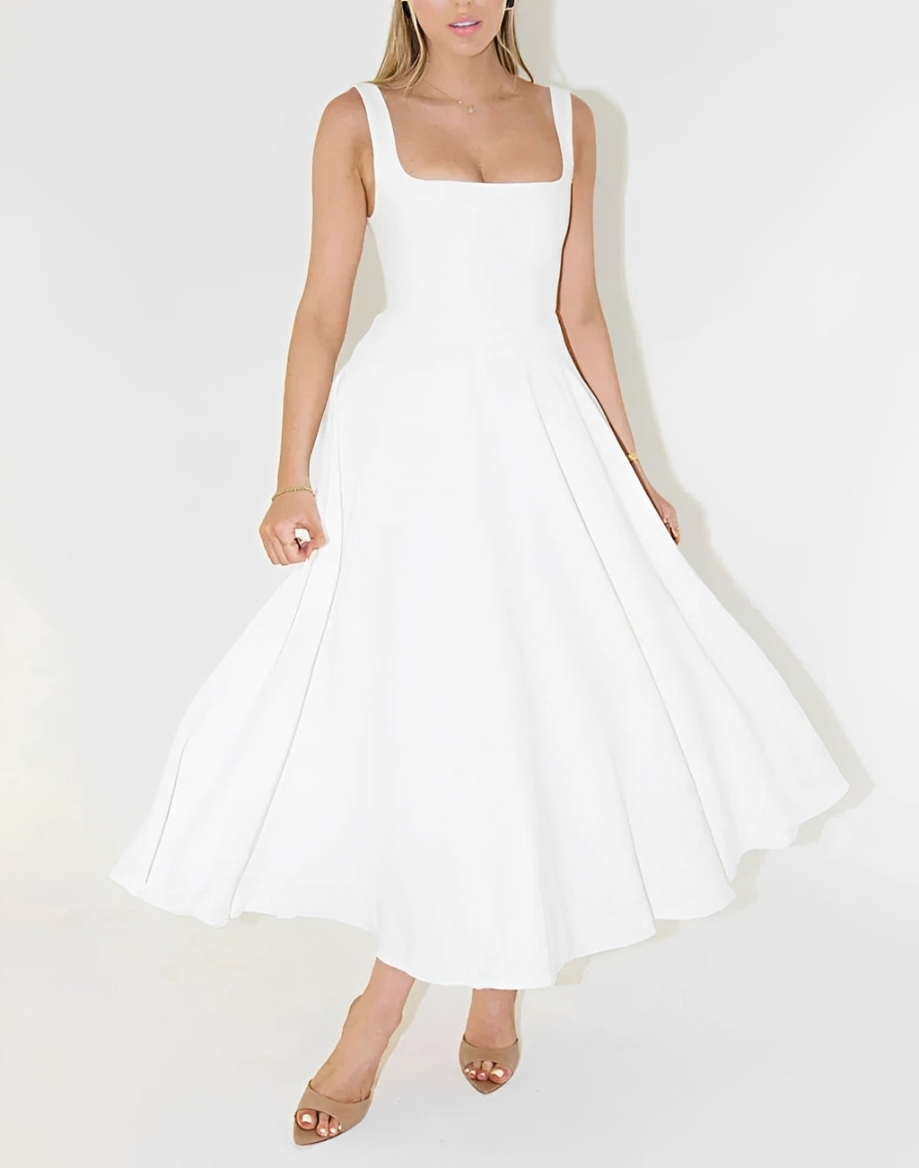 Shelley - Vestido Midi sin Mangas