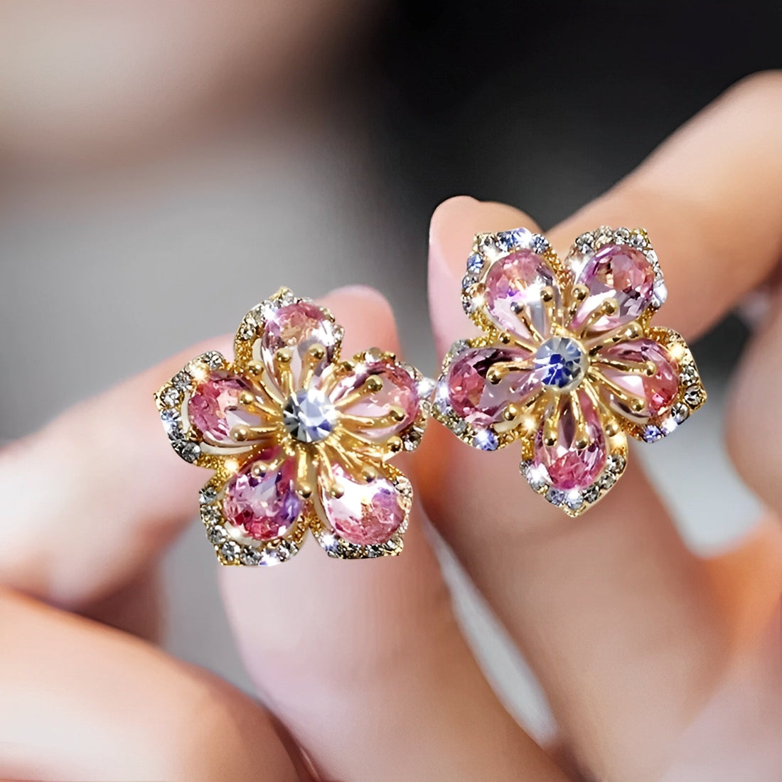 Callista – Pendientes con zirconitas de colores de plata esterlina