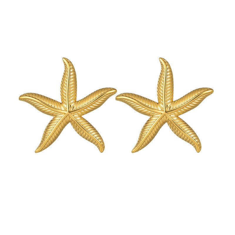 Pien – Pendientes dorados de estrella de mar