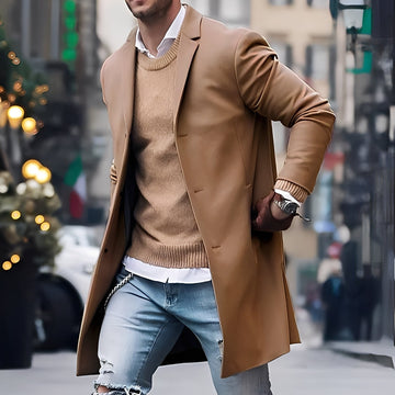 Landen - Trench elegante con cuello reverso para hombres