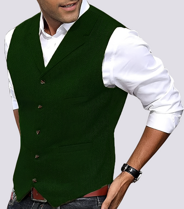 Renzo - Chaleco casual, corte slim para hombres