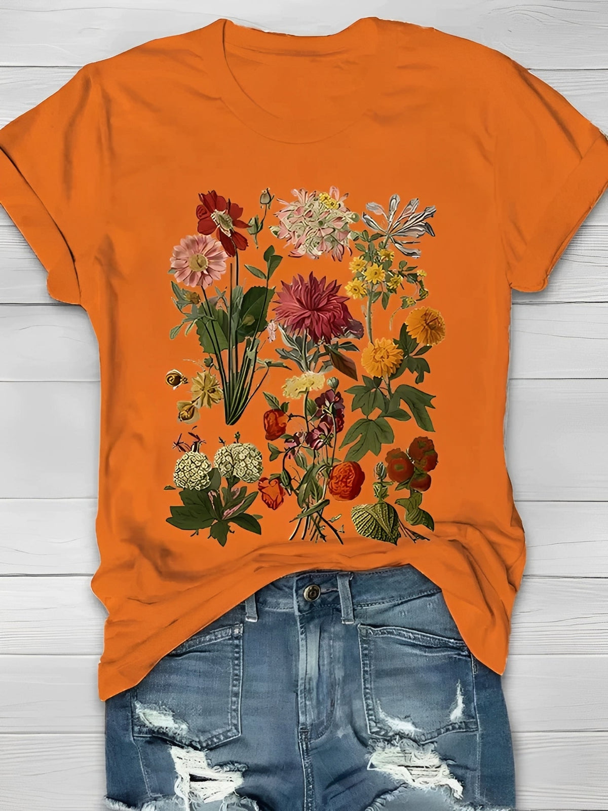 Annalise - Elegante camiseta con estampado floral para damas