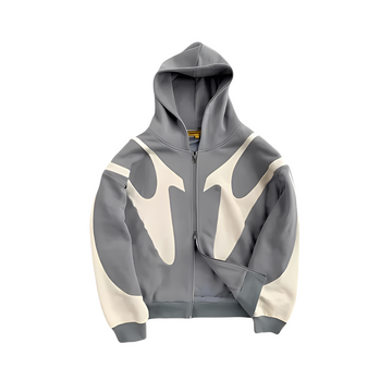 Lloyd - Sudadera moderna con cremallera y estampado gráfico para hombres