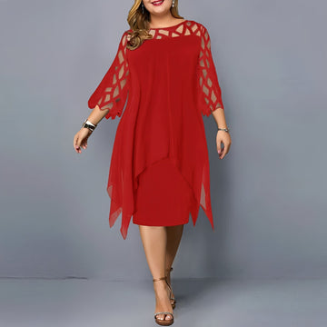 Eleanor - Vestido Midi de Chifón Elegante