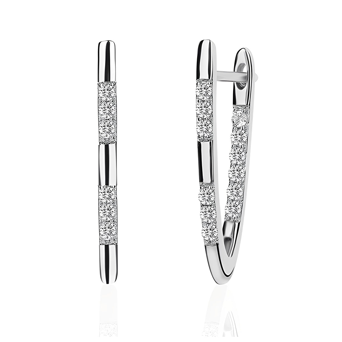 Cleah – Pendientes sofisticados de zirconia dorada
