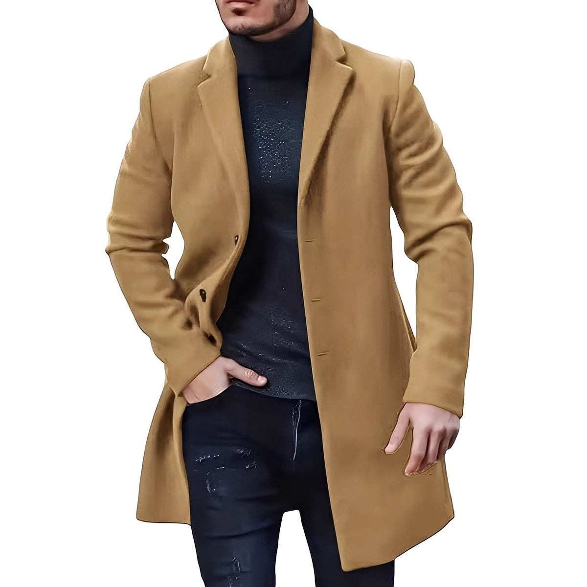 Denis - Chaqueta elegante de tweed de longitud media para hombres