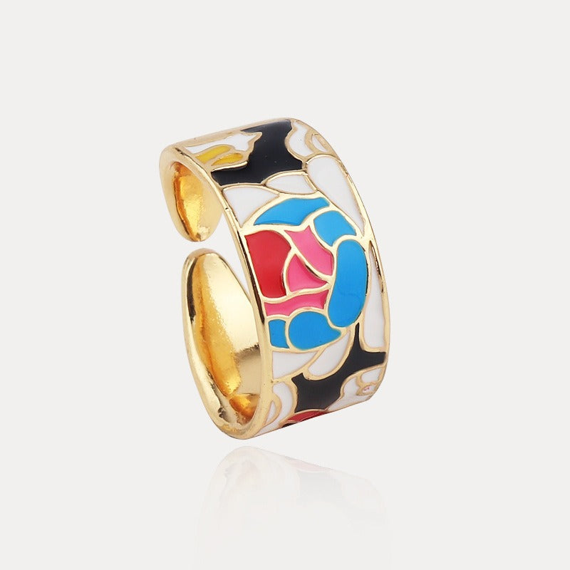 Kamille – Anillo Camille Grande Diseño de Hoja Azul
