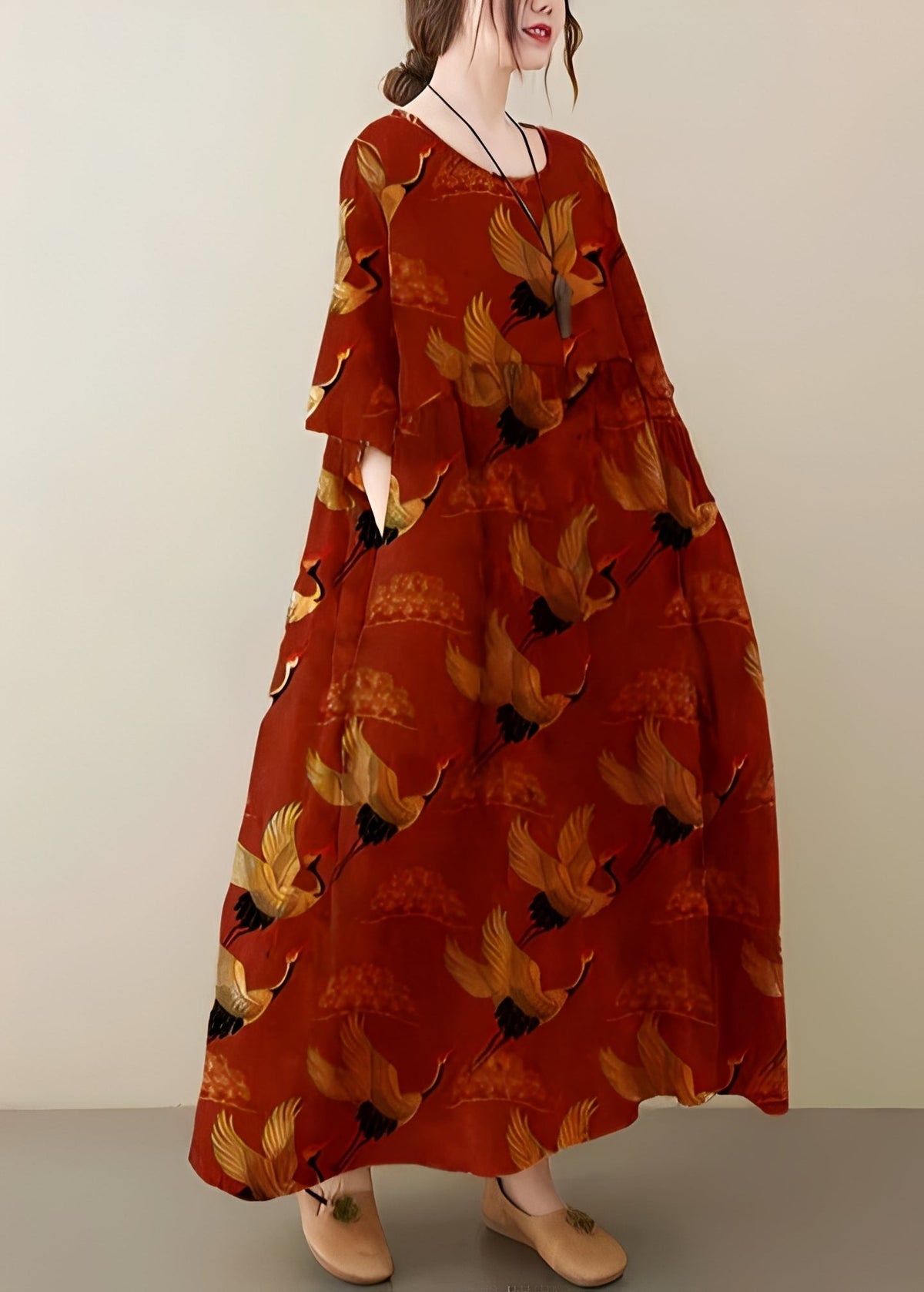 Mariam - Elegante vestido holgado con dobladillo ancho para damas