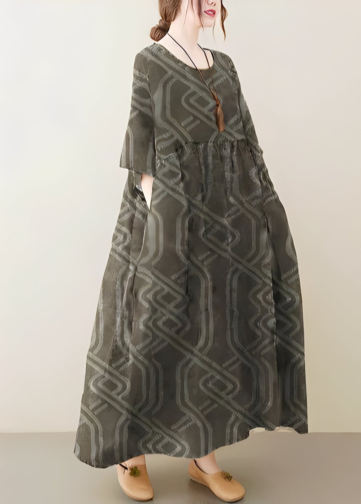 Mariam - Elegante vestido holgado con dobladillo ancho para damas