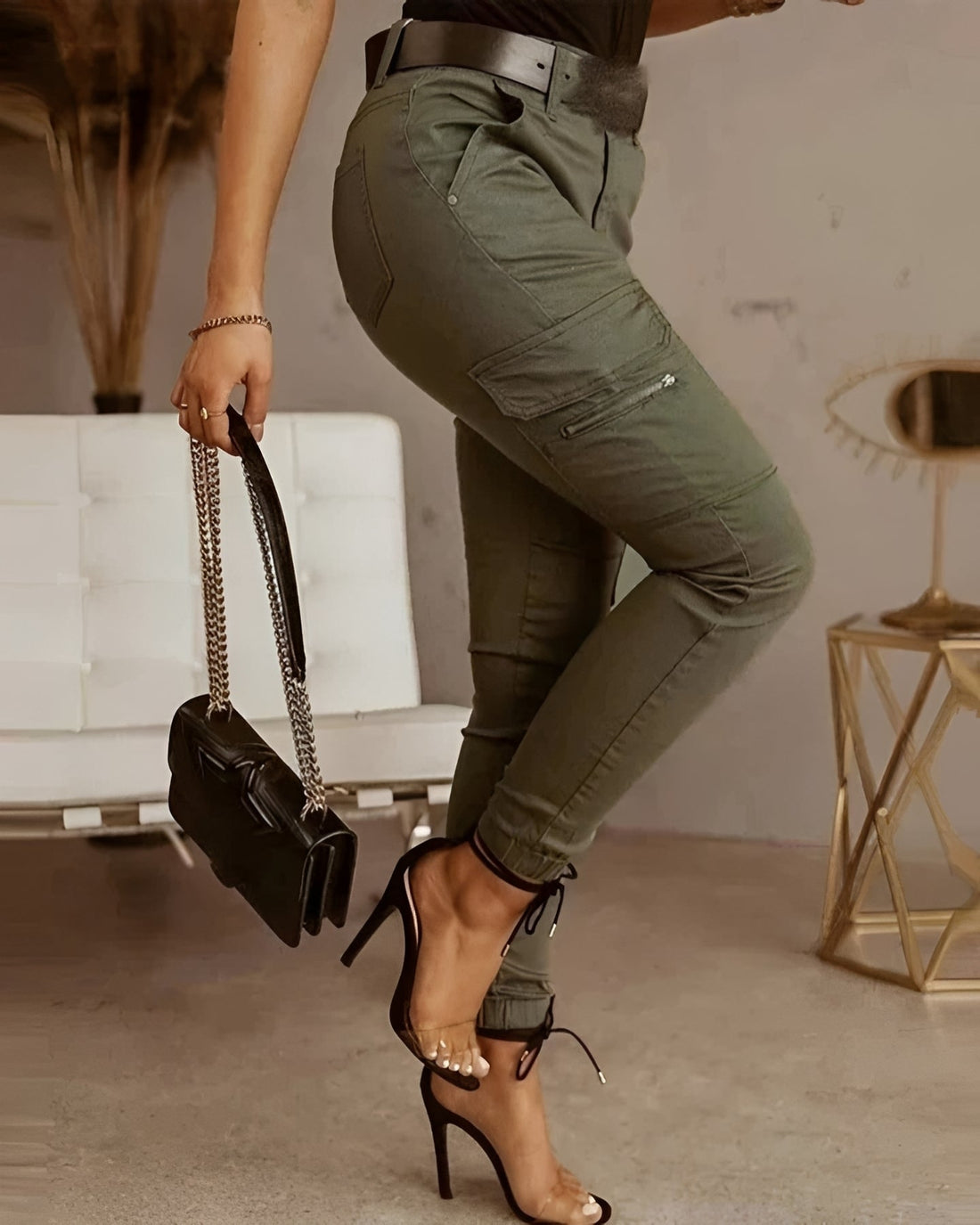 Jermaine - Pantalones Cargo Ajustados Elegantes