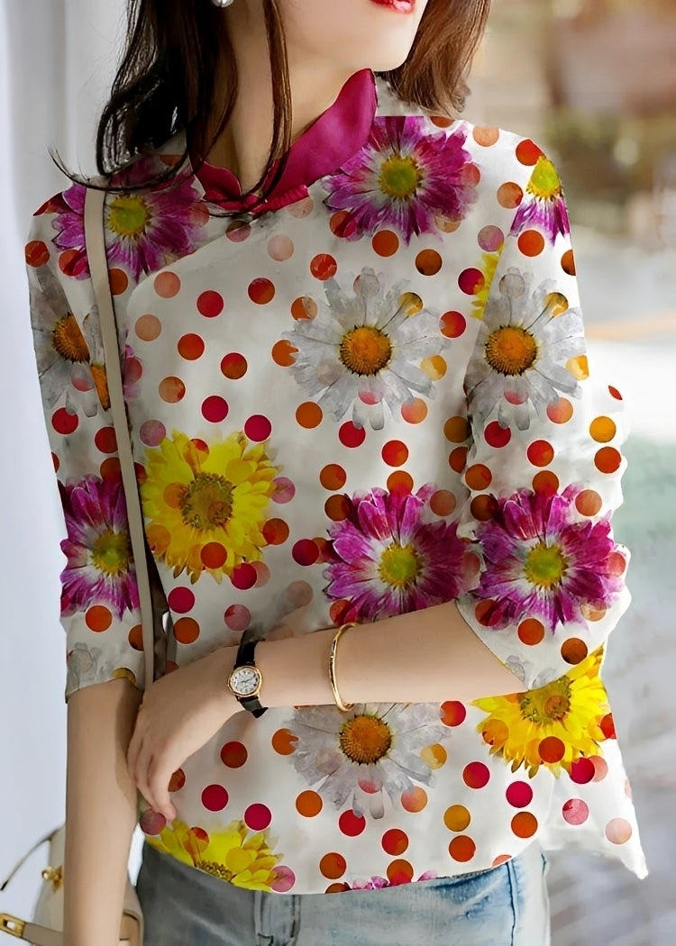 Margaret - Blusa con estilo floral para mujeres