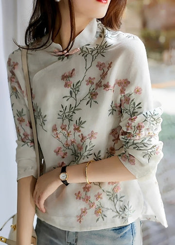 Margaret - Blusa con estilo floral para mujeres