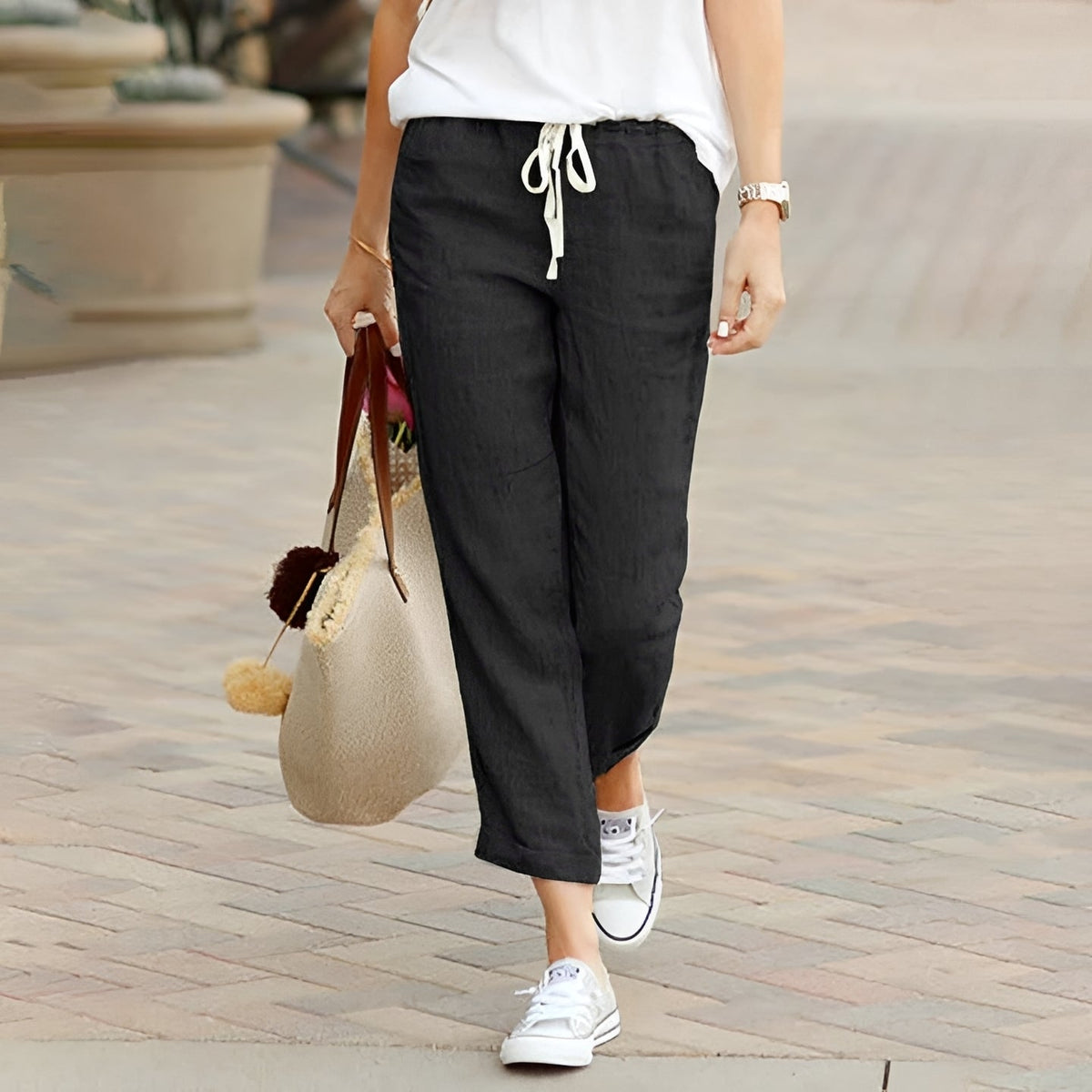 Kaci - Pantalones Cómodos con Cintura Elástica