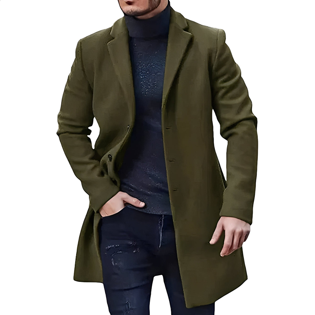 Denis - Chaqueta elegante de tweed de longitud media para hombres