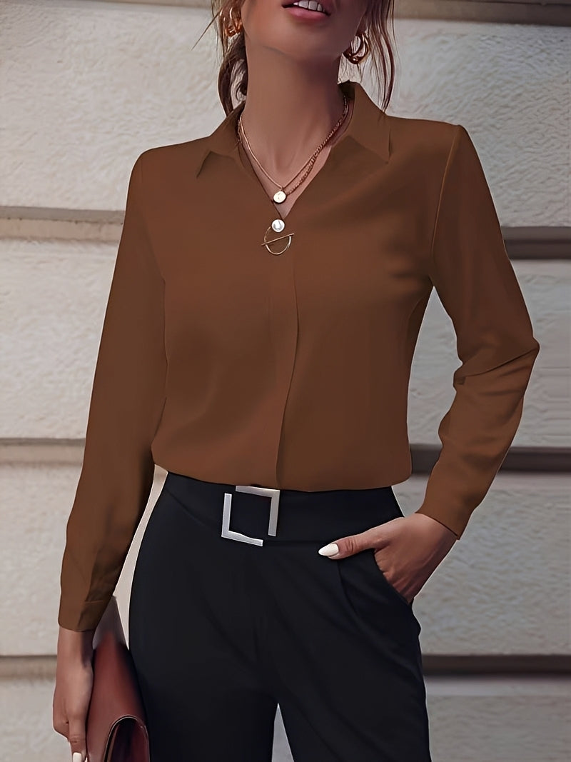 Erica - Camisa Formal de Manga Larga