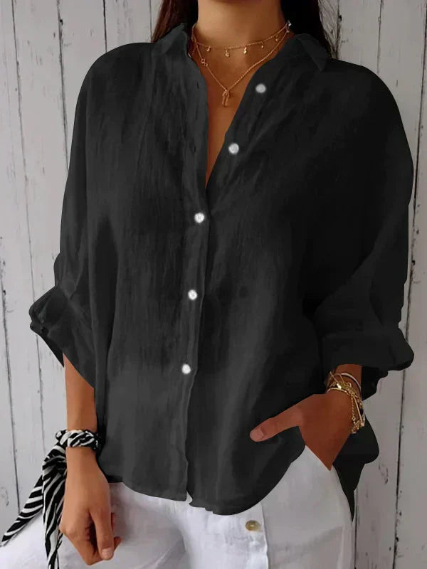 Marion - Camisa abotonada elegante y atemporal para mujer